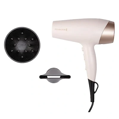 Afbeelding van Remington shea Soft haardroger met microconditioner, verrijkt olie, voor zacht en glanzend haar, accessoires diffuser concentrator, 3 warmtestanden 2 V