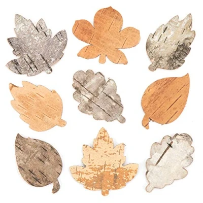 Afbeelding van Baker Ross Boomschorsbladeren creatief knutselmateriaal voor kinderen knutselwerk en decoraties (30 stuks)