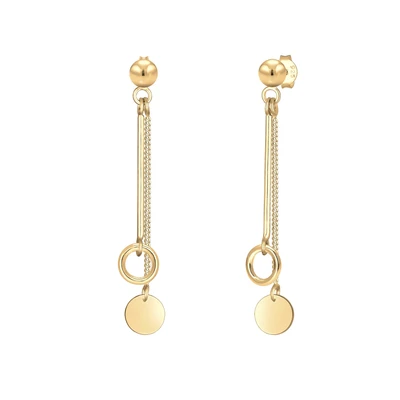 Afbeelding van Elli Circle Stick Basic Oorbellen goldcoloured, Dames, Maat: One Size, Gold coloured