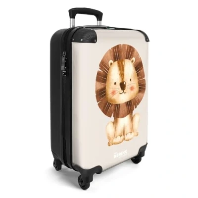 Afbeelding van NoBoringSuitcases.com® Baby koffer leeuw Trolley koffertje 55x35x25
