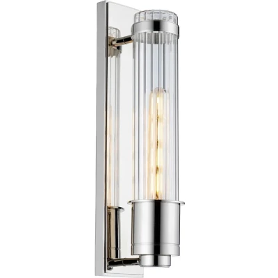 Afbeelding van Quintiesse LED Wandlamp Wellington 60W 3000K 820Lm 830 IP44 Dimbaar Polished Chrome