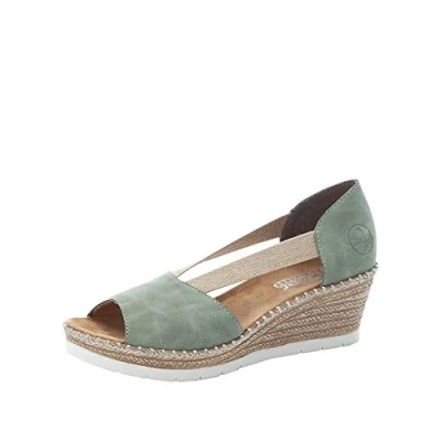 Afbeelding van Rieker dames 619x1 sandaal, groen, 40 EU