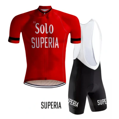 Afbeelding van Retro Wielertenue Solo Superia Rood REDTED