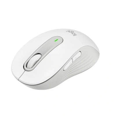 Afbeelding van Logitech Signature M650 Draadloze Muis voor kleine tot middelgrote handen, 2 jaar batterijduur, stil klikken, aanpasbare zijknoppen, Bluetooth, pc/Mac/meerdere apparaten/Chromebook Wit