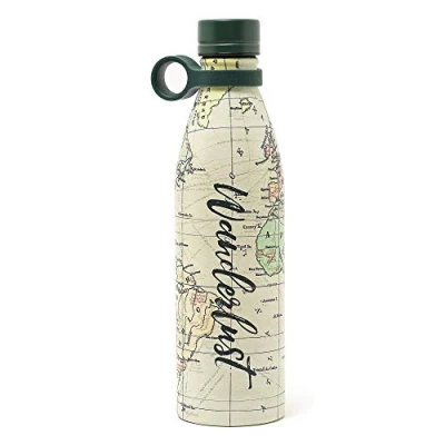 Afbeelding van Legami Hot&amp;Cold thermosfles, 800 ml, Ø 8 cm, licht en robuust, luchtdichte sluiting, afneembare siliconen handgreep, variant Travel, BPA ftalaatvrij