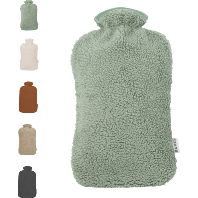 Afbeelding van Ølav North XL Kruik met Teddy hoes Tot 8 uur warmte Heerlijk zacht Warmwaterkruik 3 liter Oud Groen Cadeau voor vrouw &amp; man