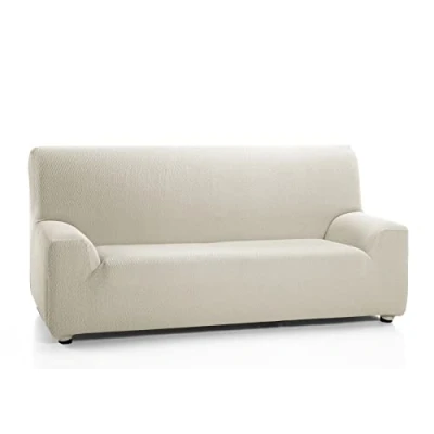 Afbeelding van Martina Home Tunez Elastische bankovertrek, stof, beige (ivoor), 1 zits (70 tot 110 cm)