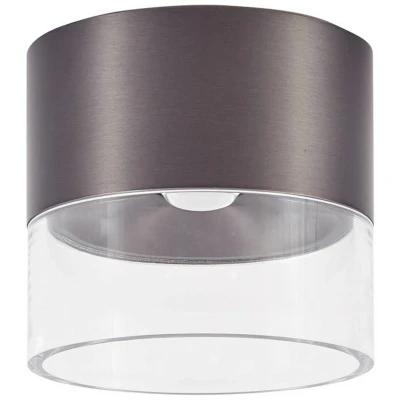 Afbeelding van Lindby LED plafondlamp 1licht Aluminium, acryl H: 9.2 cm zwart, transparant Inclusief lichtbron