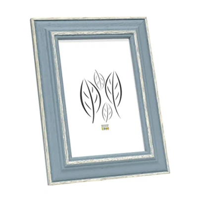 Afbeelding van Deknudt Frames fotolijst S221F6 blauw met naturel accent 24x30 cm