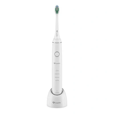 Afbeelding van TrueLife SonicBrush Compact Elektrische tandenborstel met een frequentie van 35.000 trillingen per minuut, 4 reinigingsmodi, de batterij houdt tot 30 dagen, 2 borstelkoppen