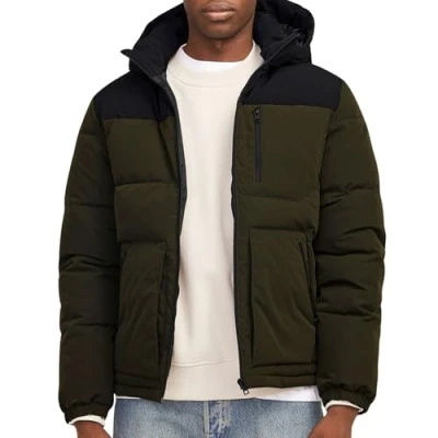 Afbeelding van JACK &amp; JONES Heren Jjeotto Puffer Jacket Sn Pufferjas, Rosin/Detail: black Blocking, XS