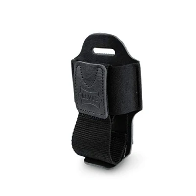 Afbeelding van Levys Leathers MM14 BLK lederen houder voor draadloze zender zwart