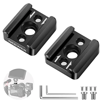 Afbeelding van NEEWER 4 pack koude schoenmontageadapter, schoenbeugel met 1/4 inch draad, compatibel SmallRig DSLR camerakooi, microfoon, LED lichtmonitor en meer, ST26