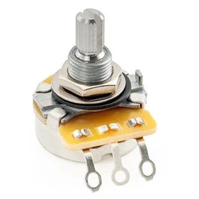 Afbeelding van CTS 450 serie A500K Split Shaft Pot Logaritmische Potmeter voor Elektrische Gitaar of Bas, 10% Tolerantie