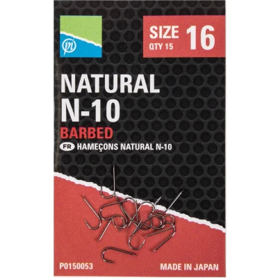 Afbeelding van Preston Natural N 10 Barbed (15 pcs) Maat : 22