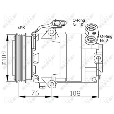 Afbeelding van NRF Airco compressor 32081