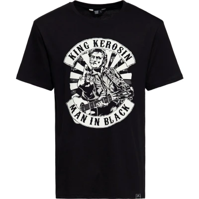Afbeelding van King Kerosin T Shirt Classic &#039;&#039;Man In Black&#039;&#039; KKU41066 Black XXL