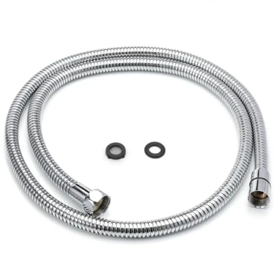 Afbeelding van H&amp;S Stainless Steel Shower Hose with 2 Washers 1.25m (49) Extra Long Universal Replacement Chrome Finish Anti Kink &amp; High Flow Flexible Handheld Extension