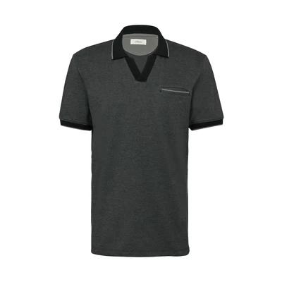Afbeelding van s.Oliver AUS Bicolour Poloshirt, Heren, Maat: 3XL, Grau meliert