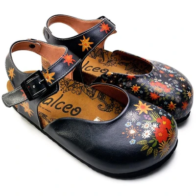 Afbeelding van GOBY Clogs met Bloemen Handgemaakt Hoge Kwaliteit Maat 38