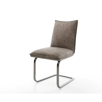 Afbeelding van DELIFE sledemodel Lelio Flex microvelours taupe vintage vlak grafiet pocketveer kern