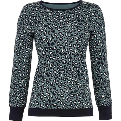 Afbeelding van Blauw panterprint pyjamashirt Ringella Maat 42