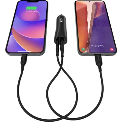 Afbeelding van Mophie Compacte USB / C Poort Autolader 12W Zwart