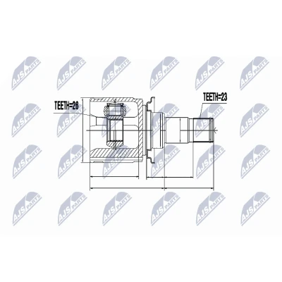 Afbeelding van Homokineet reparatie set, aandrijfas PASCAL G75034PC