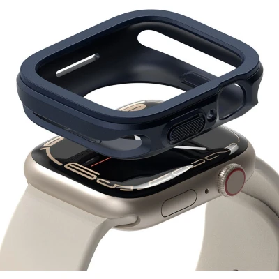 Afbeelding van Apple Watch 40 mm Hoes: Ringke Air Sports Case Shockproof/Valbescherming Bumper Donkerblauw Siliconen En TPU (zacht) Smart Covers