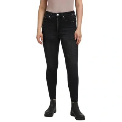 Afbeelding van Calvin Klein Jeans Dames HIGH Rise Super Skinny Enkel J20J224038, Skinny, Denim, 36W, Denim (Denim Zwart), 36W