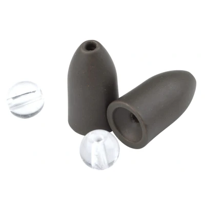Afbeelding van Spro Matt Camo Tungsten Bullet Sinker &amp; Glass Beads (2+2 pcs) Maat : 5g
