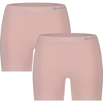Afbeelding van Comfortabel &amp; Zijdezacht Bamboo Basics Selena Bamboe Boxershorts Dames (Multipack 2 stuks) Naadloos Onderbroek Ondergoed Roze XXL