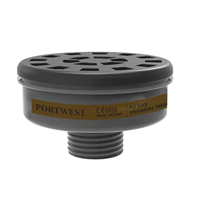 Afbeelding van Portwest P906 A2 Gasfilter Universeel Schroefdraad, Zwart