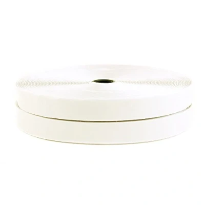 Afbeelding van TUKA 25 meter x 25mm Klittenband Zelfklevend (25 m Haakband &amp; Lusband), Extra Sterke Klittenbandsluiting, mm Brede Haak Lus Band, Achterkant Klevende, Ivoor, TKB5008 ivory