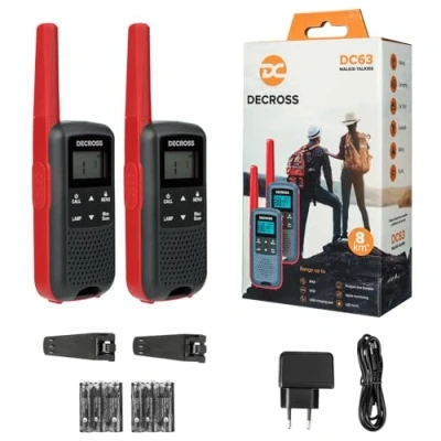 Afbeelding van Decross DC63 Twin EU (8 km), Walkietalkie, Blauw