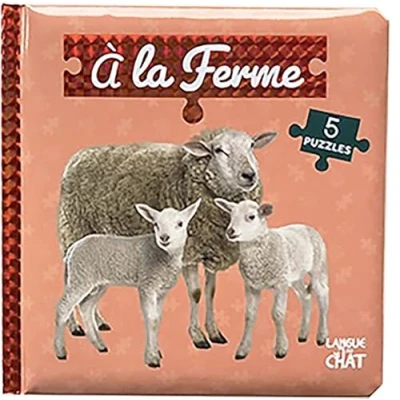 Afbeelding van Bébé touche à tout Mon livre puzzle Imagier À la ferme Dès 18 mois: 5 puzzles