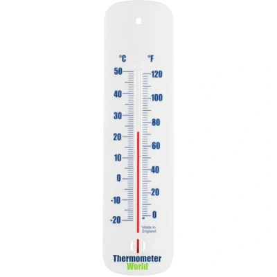 Afbeelding van nauwkeurige kamerthermometer binnen en buiten om kamertemperatuur in de tuin of kas te meten, eenvoudig op hangen af lezen, wandthermometer (blauw)