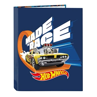 Afbeelding van Ringmap Hot Wheels Speed club Oranje Marineblauw A4 (26.5 x 33 4 cm)
