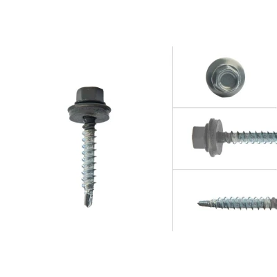 Afbeelding van Dakpanplaatschroeven Antraciet Verzinkt 4.8 x 35 mm Doos 100 Stuks