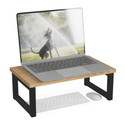 Afbeelding van Relaxdays monitorstandaard monitorverhoger beeldschermverhoger pc monitor verhoger L