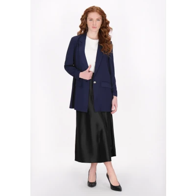 Afbeelding van Blazer DREIMASTER XXL / Marineblauw 81% Viscose 19% Linnen