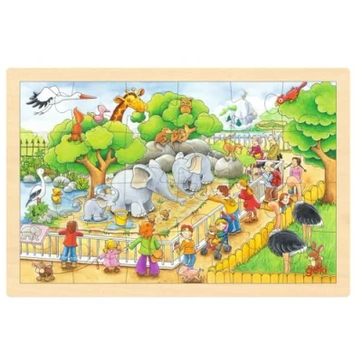 Afbeelding van Goki Houten Legpuzzel Bezoek aan de Dierentuin, 24st.