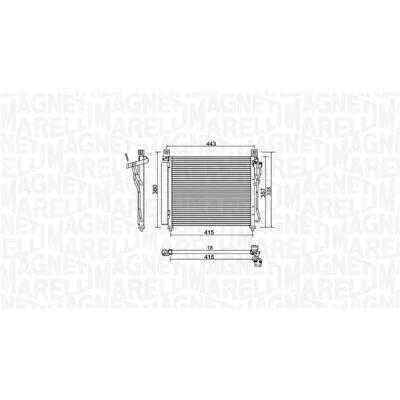 Afbeelding van Magneti Marelli Airco condensor 350203980000