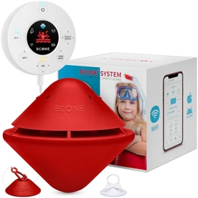 Afbeelding van LIFEBUOY MAKE YOUR Pool SAFER BC006SyA.USB Cone Smart Floating Veiligheidsalarmsys Tee M Werkt met Alexa en Google Assistant. WiFiconnectiviteit Krachtig luid alarm