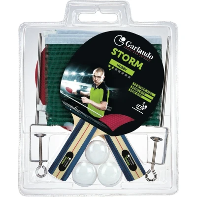 Afbeelding van Garlando Storm Plus Set met 2 Bats 3 Pingpong ballen Net en Palen ITTF