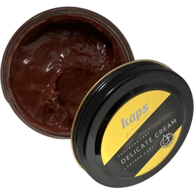 Afbeelding van Kaps Schoencreme schoensmeer verzorgt het leer en geeft glans (175) Reebruin 50ml
