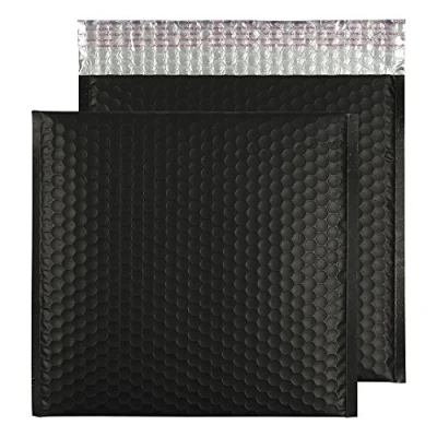 Afbeelding van Blake Enveloppen Puur Verpakking MTB270 Metallische Luftpolsterversandtasche Haftklebung Matt Tiefschwarz 270 x mm 100 Stück