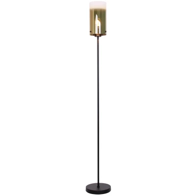 Afbeelding van Freelight Vloerlamp Ventotto Zwart &amp; Gold Glas 166cm