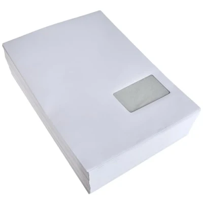 Afbeelding van SECURITEX Verzendtas C4 (329x224mm) zelfklevend met venster wit 130g 100 stuks