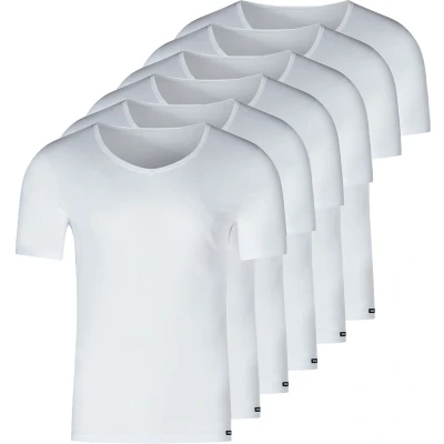 Afbeelding van Skiny Kurzarm 6ER PACK Hemd, Heren, Maat: Small, Weiß